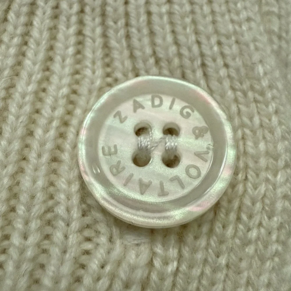 Zadig & Voltaire Cashmere Sweater NWT Amour Heart White - Picture 8 of 10